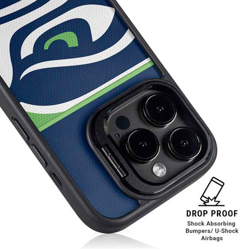 NFL Seattle Seahawks Zone Block iPhone 14 Pro Kickstand Case